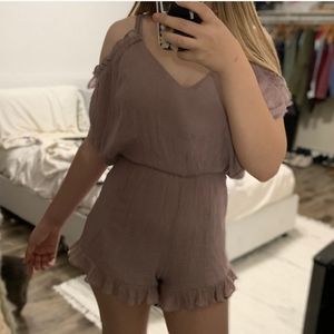 Wishlist purple pink boutique ruffle romper